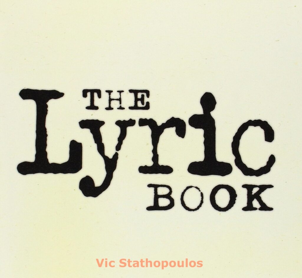 Lyrics Book Vic Stathopoulos